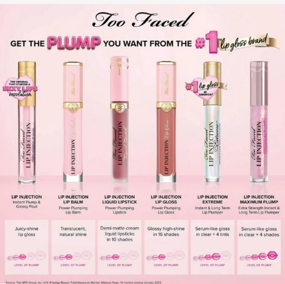 NIB Too Faced Lip Injection Liquid Lipstick in Big Lip Energy